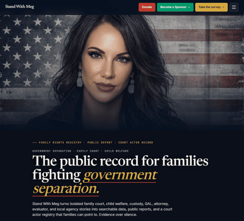 Family Court Judges Exposed on Stand With Meg